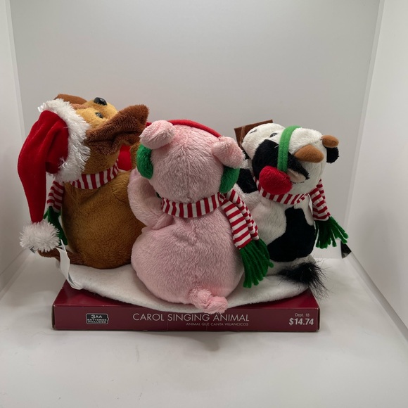 Animated Singing Christmas Cow Dog Snowman of America Plush Jingle Bell WORKS - Picture 3 of 10